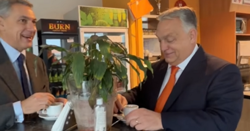 A benzinkút tulajdonosa meghívta Orbán Viktort és Lázár Jánost egy-egy kávéra, ahol baráti beszélgetés keretein belül osztották meg gondolataikat.